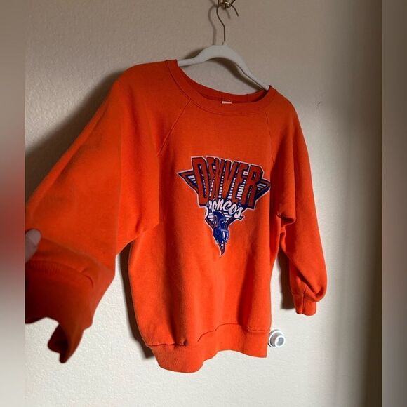 Vintage 80s Denver Broncos Sweater Sz Medium Orange - Picture 4 of 5